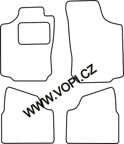 Textil-Autoteppiche Opel Gamma/Corsa C 2000 - 2004   Colorfit Fun (3423)